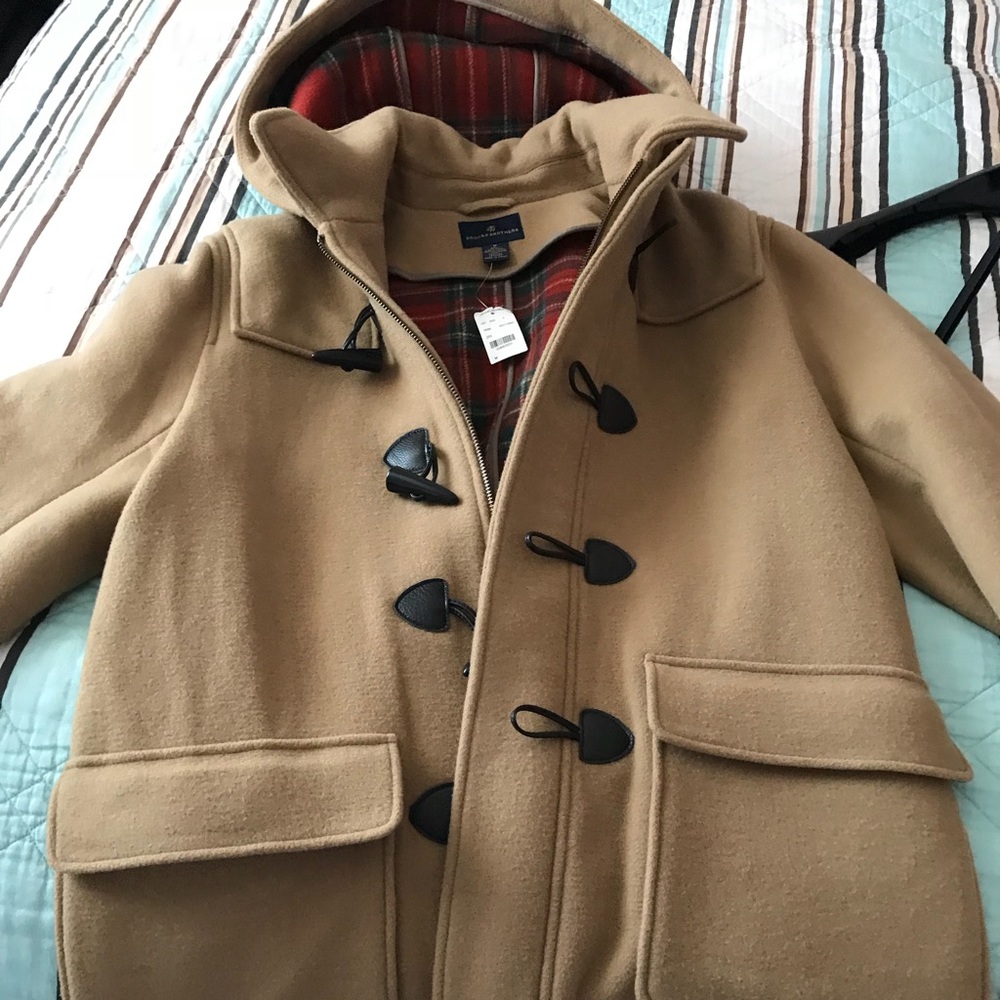 Men’s M NWT Brooks Brothers Camel Duffle Coat